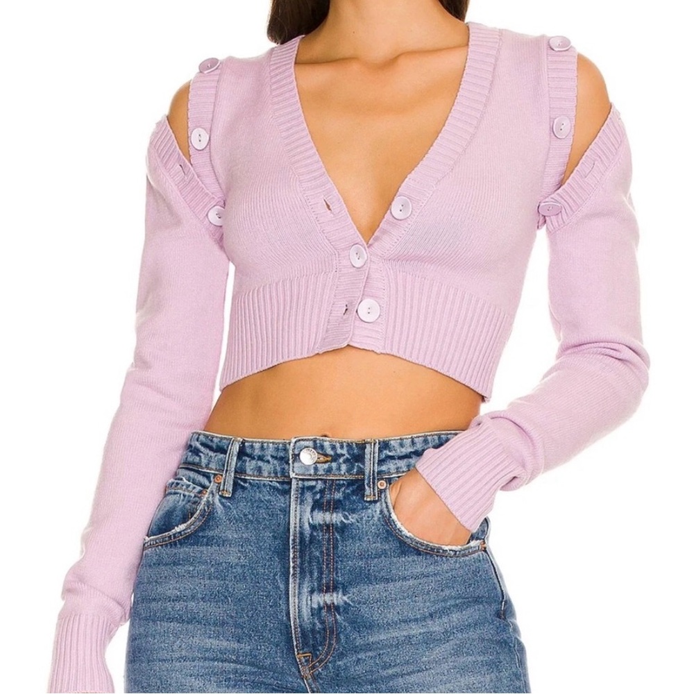 For LOVE & LEMONS cropped lavender cardigan